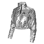 UMBRO REFLECTIVE TECH HZ JACKET - WMNS SILVER / BLACK
