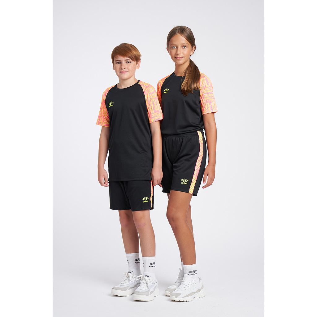 Camiseta Umbro Axis Jersey - JNR - Black / Safety Yellow / Knockout Pink