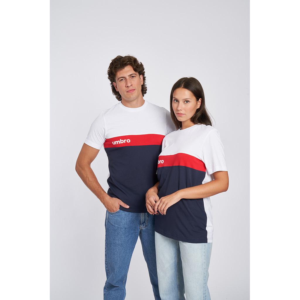 Camiseta Umbro Fw Sport Swear T-shirt Brilliant White / Dark Navy / Vermillion